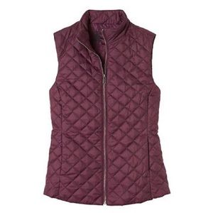 Banana Republic Womens Quilted Vest Elderberry